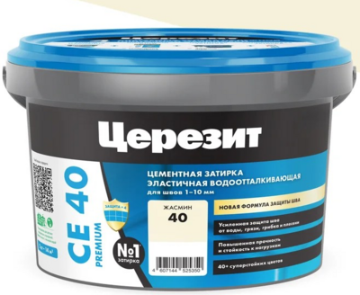 Затирка цементная Церезит CE 40 aquastatic 40 жасмин 2 кг