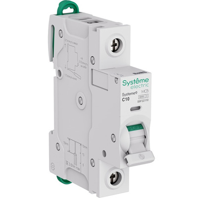 Автоматический выключатель "АВ" Systeme Electric Systeme9 S9FN C, 10 A, 1 P, 6 kA, 230В S9F22110
