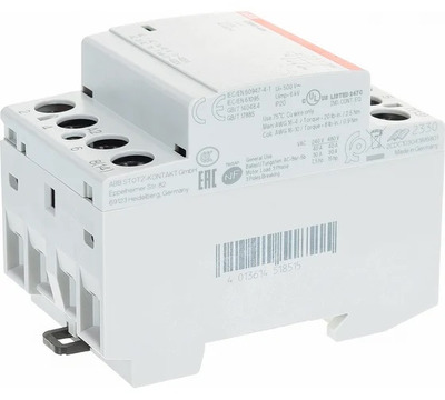 Контактор ABB ESB40-40N-06 модульный 40А АС-1, 4НО, катушка 230В AC/DC 1SAE341111R0640