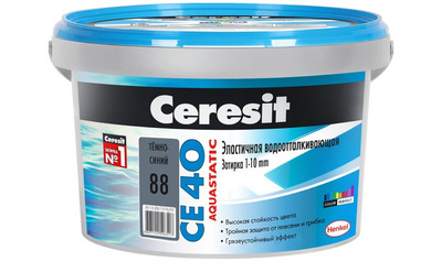 Затирка цементная Церезит CE 40 aquastatic 88 тёмно-синий 2 кг