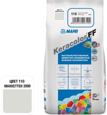 Затирка MAPEI KERACOLOR FF № 110/2кг (Манхеттен 2000)