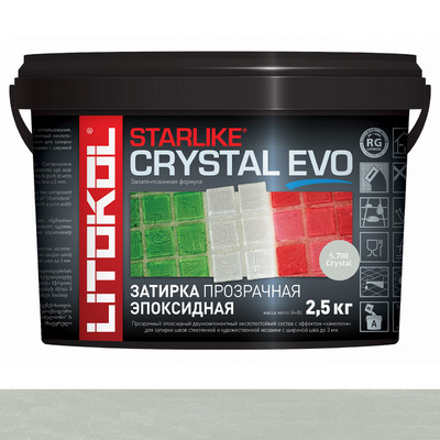 Затирка эпоксидная LITOKOL STARLIKE EVO S.700 (Crystal), 2.5 кг
