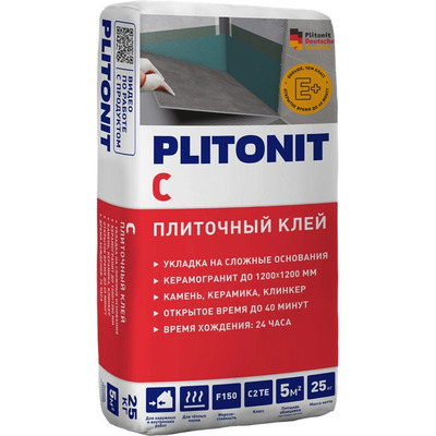 Клей для крупноформатной плитки PLITONIT С 25 кг.