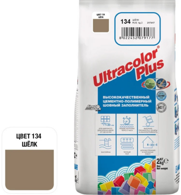 Затирка цементная MAPEI ULTRACOLOR PLUS № 134/2 кг (Шёлк)