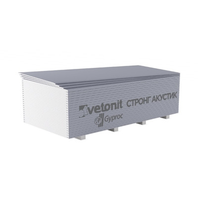 Гипсокартон Vetonit (Ветонит) Стронг Акустик 3000х1200х15 мм высокопрочный звукоизоляционный
