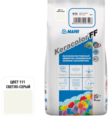 Затирка MAPEI KERACOLOR FF № 111/2кг (Светло-серый)