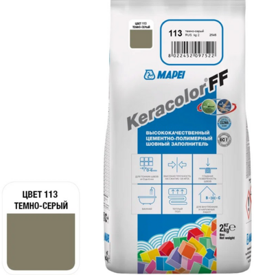 Затирка MAPEI KERACOLOR FF № 113/2кг (Тёмно-серый)