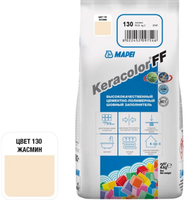 Затирка MAPEI KERACOLOR FF № 130/2кг (Жасмин)