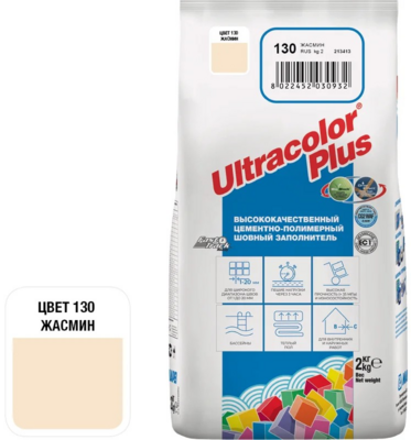 Затирка цементная MAPEI ULTRACOLOR PLUS № 130/2 кг (Жасмин)
