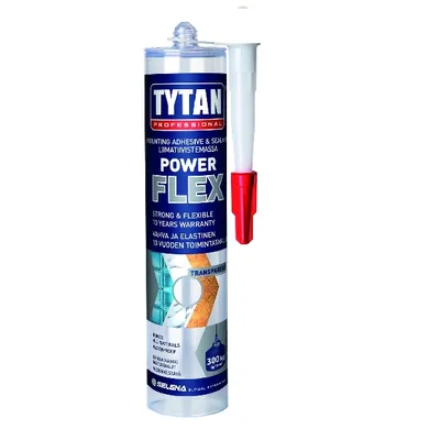 Клей монтажный "TYTAN professional" Power Flex акрилатный, белый, универсальный, 290 мл.