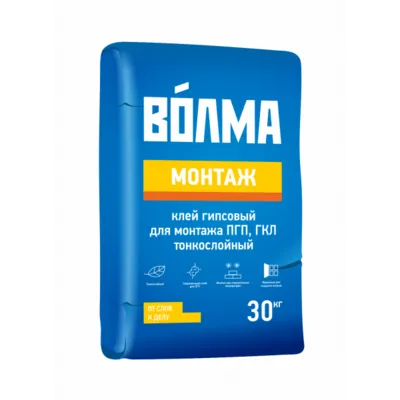 Клей гипсовый Волма Монтаж 30 кг