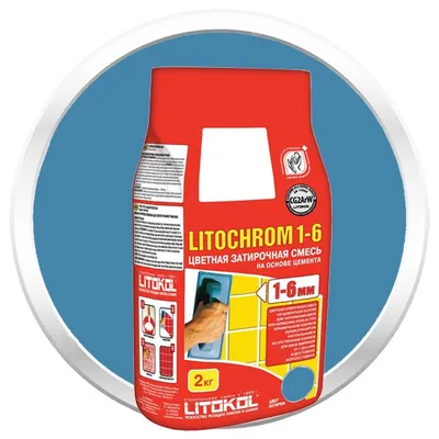 Затирка цементная для швов Litokol Litochrom 1-6 C.620 Cиняя ночь 2 кг