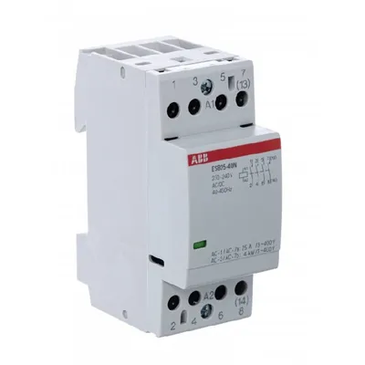 ABB Контактор ESB25-40N-06 модульный (25А АС-1, 4НО), катушка 230В AC/DC