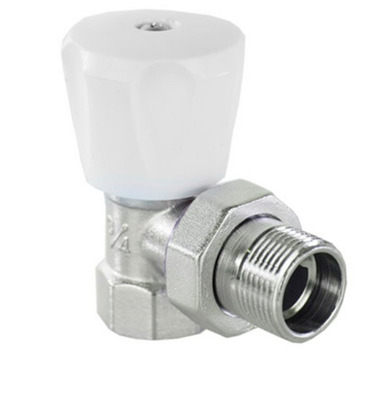 Клапан (вентиль) регулирующий ручной угловой VALTEC (VT.007.LN.04) 1/2 НР(ш) х 1/2 ВР(г) для радиатора