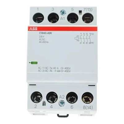 Контактор ABB ESB40-40N-06 модульный 40А АС-1, 4НО, катушка 230В AC/DC 1SAE341111R0640