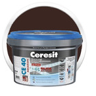 Затирка цементная для швов Ceresit CE 40 Aquastatic Темный шоколад 2 кг