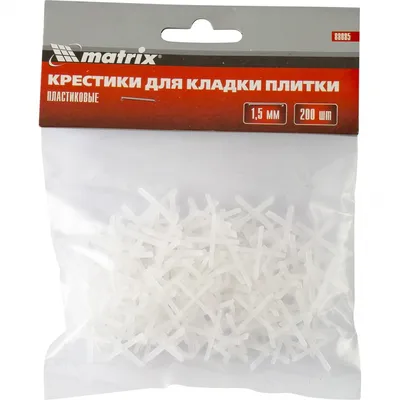 Крестики 1 мм, для кладки плитки, упаковка 200 шт. Matrix