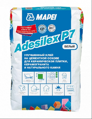 Клей Mapei Adesilex P7 для плитки и камня Белый 25 кг