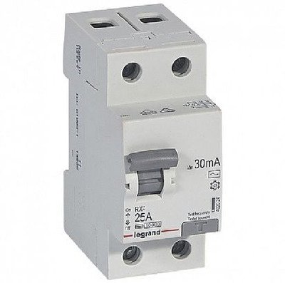 Выключатель дифференциального тока (УЗО) Legrand 2п 25А 30мА тип AC RX3 Leg