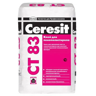 Клей для плит из пенополистирола Ceresit CT 83 Strong fix 25 кг