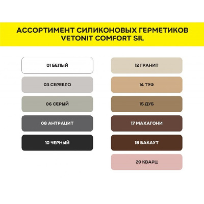 Герметик силиконовый затирка Vetonit Comfort sil дуб 280 мл