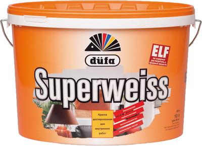 Краска для стен и потолков водно-дисперсионная Dufa Superwiss RD4 глубокоматовая 12 кг.