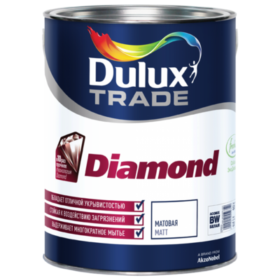 Краска для потолка DULUX Diamond matt 6 кг.