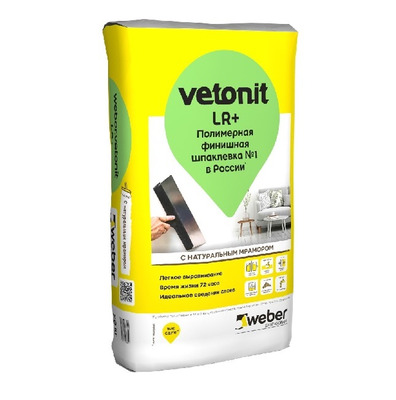 Шпаклевка полимерная финишная Weber Vetonit LR Plus белая 20 кг