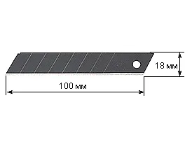 Лезвия 10шт 18х100х0,5 миллиметров