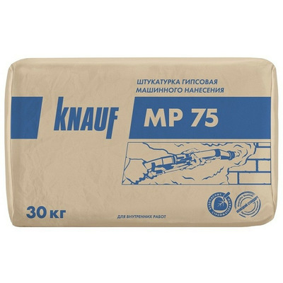 Штукатурка гипсовая для машинного нанесения Кнауф / Knauf МП 75 (белый) 30 кг