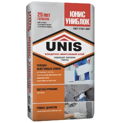 Клей Юнис (Unis) Униблок (25 кг) 48 меш
