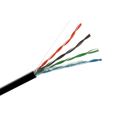 Кабель витая пара FTP Cat5e 4х2х0,52 черный уличный восьмижильный