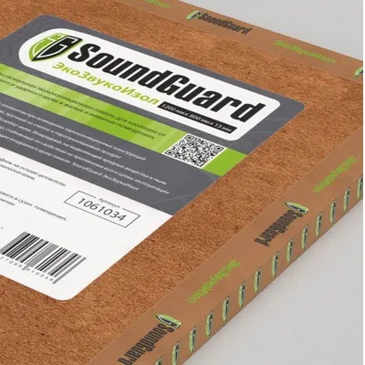 Звукоизоляционная панель SoundGuard ЭкоЗвукоИзол 1200x800x13 мм 
